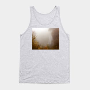 Foggy Dreamlike Fall Colored Waterfall Tank Top